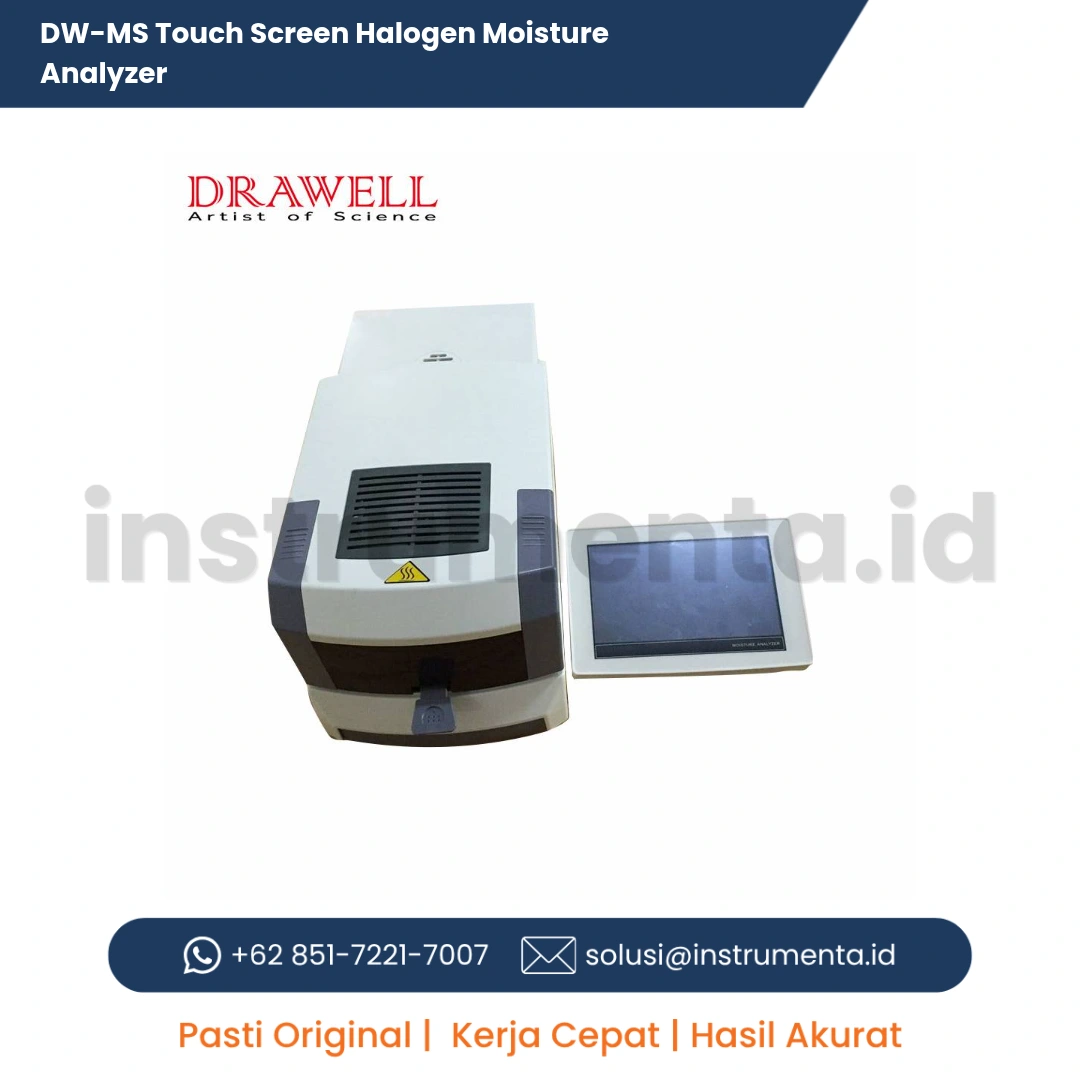 Distributor Resmi DW-MS Touch Screen Halogen Moisture Analyzer Ready Stock Alat Uji Kadar Air
